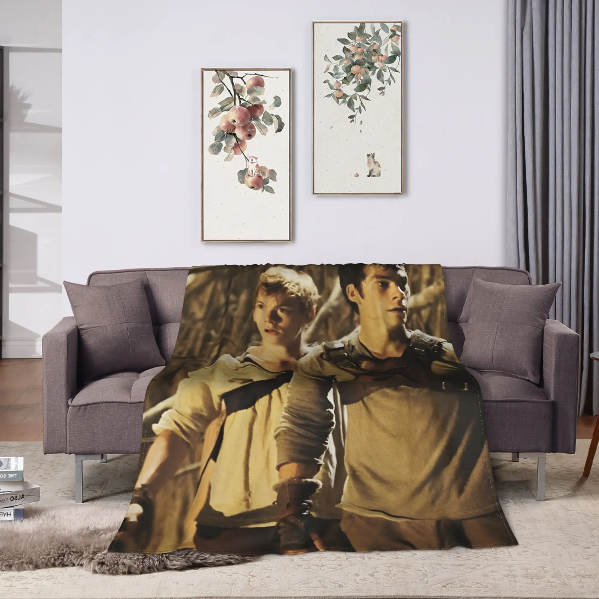 بطانية المتاهة عداء نيوت اكس توماس طائرة السفر الفانيلا الفراش يلقي لسرير الأريكة سوبر الدافئة جودة مخصصة المفرش #2