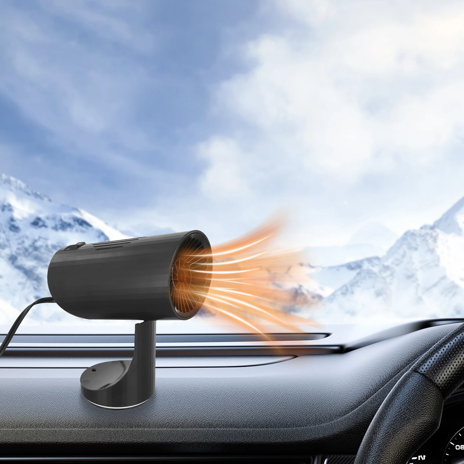 Compact Design Portable Car Heater 150W Quick Heating Solution with Windshield Defrosting Feature for All Cars