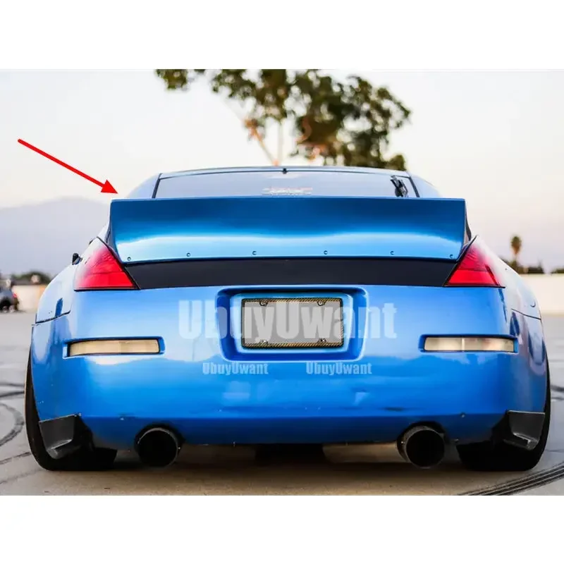 For Nissan 350Z Fairlady Z34 | Rocket Bunny Style Duckbill Rear Trunk Lid Wing Spoiler (ABS Plastic - Matte Black) 2003-2008