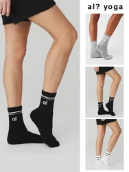 a？？Yoga socks with full logo for men and women mid-term socks seasonal accessories yoga sports and leisure socks