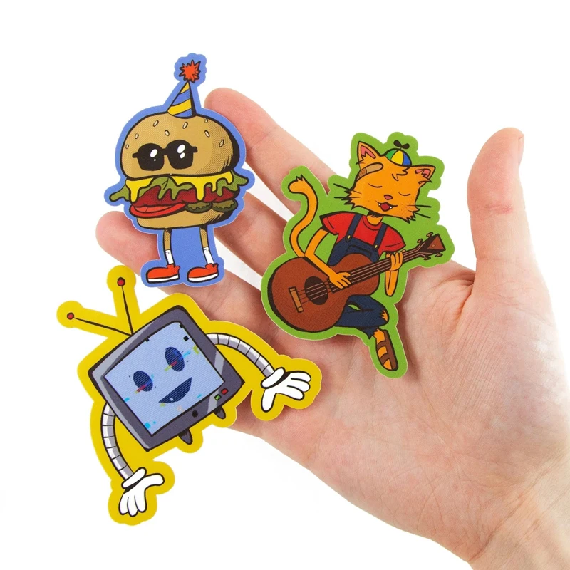 100PCS 사용자 정의 스티커 방수 PVC 비닐 사용자 지정 레이블 로고 만화 장식 비즈니스에 대 한 개인화 된 광택 매트 필름