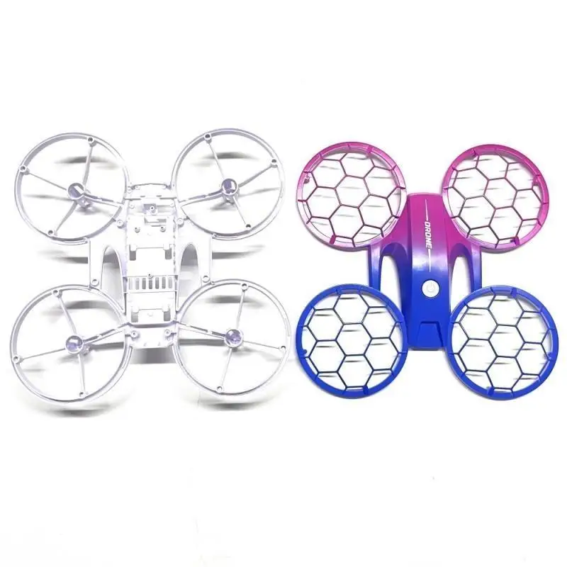 Complete Drone Body Shell Set, 3 Optional Gradient Upper Frame + Lower Chassis Spare Housing for JJ-RC H127 Indoor Quadcopter