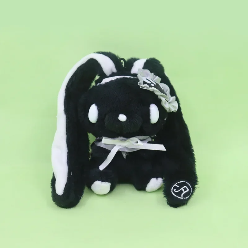 Kawaii Goth Pink Bunny Gloomys Bären-Augenmaske Plüschtier Schlüsselanhänger Allzweck-Hasen-Augenklappe Stofftier Plüsch-Rucksackanhänger – Detail 5