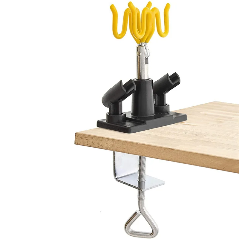 A76I-Kit 4 Mount Airbrush Tabletop Bench Station For Airbrush 360 Degree Swivel Tilt Set