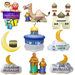 Inflatable Ramadan Decorations Ramadan Lamps Drum Lamb Islamic Moon Wishing Kareem Built-in LED Lighted Home Party Outdoor Toys