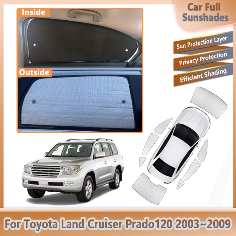 

For Toyota Land Cruiser Prado J120 2003~2009 2004 2005 2006 2007 2008 Car Windows Visors Windshield Sunshades Covers Accessories