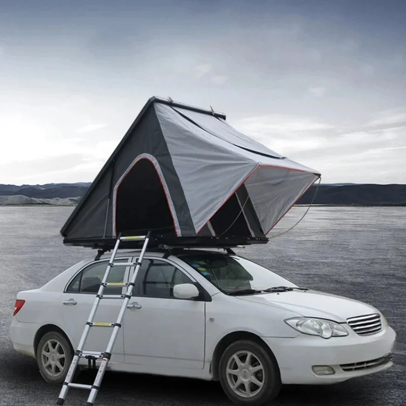 Sturdy Aluminum Hard Shell Clam Rooftop Tent for SUV Pickup Overland Camping Parts