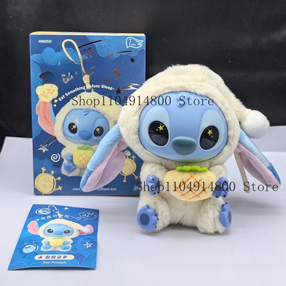 

New Miniso Stitch Eat Before Sleep Vinyl Blind Box Bag Charm Cute Doll Mystery Toy Gift for Adult