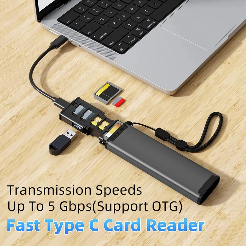 CEA 13 In 1 USB Type C OTG Adapter Multi Function Data Wire Rod SIM KIT TF Card Memory Reader Storage Case Holder