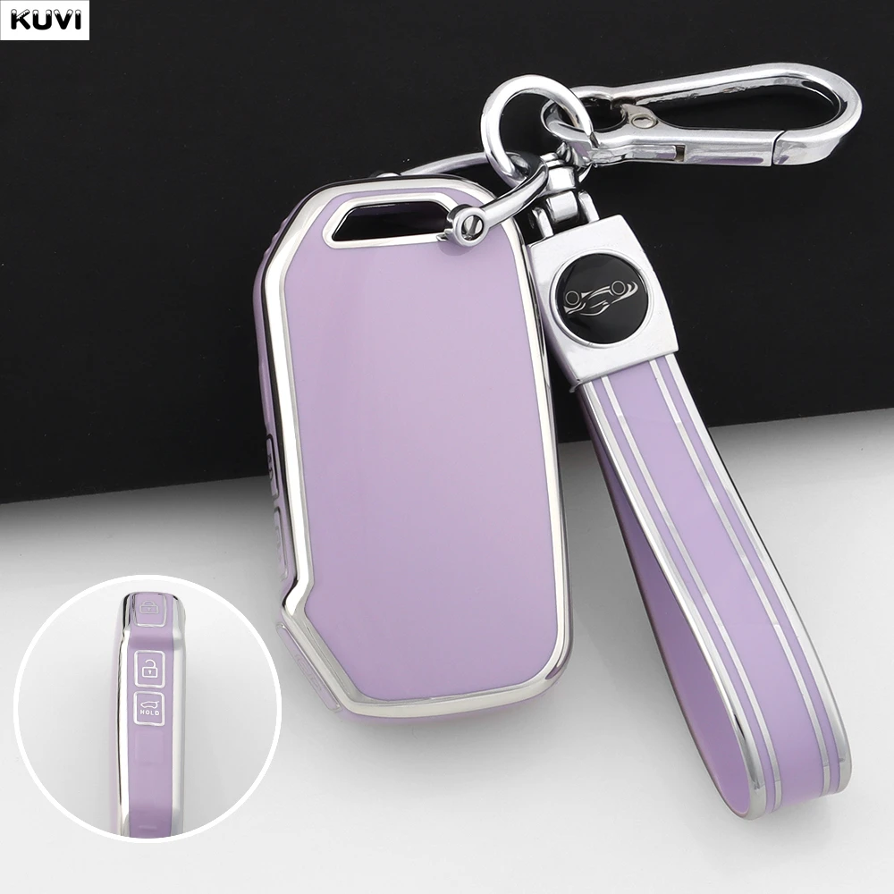 Damen TPU Auto-Smartkey-Hülle Schlüsselanhänger für KIA Sportage R GT Stinger Sorento Ceed Cerato Forte Niro Soul Telluride
