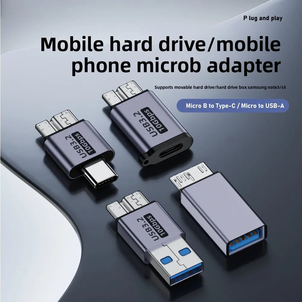 USB AM to Micro-B Adapter Mobile Hard Drive Data Cable Extended USB3.1 to Hard Drive Cable for Mobile Devices