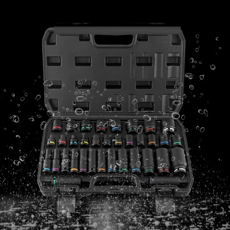 

6/11/16/35 Piece Set Drive Impact Socket Set Auto Repair Tool 1/2 Air Cannon Pneumatic Long Socket Nut Driver Bit Set Hand Tools