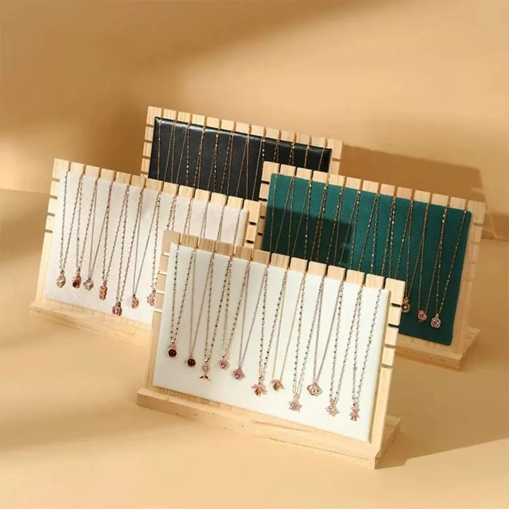 

Solid Wooden Jewelry Display Frame Necklace Holder Support Stand Pendant Necklace Bracelet Exquisite Design Storage Tray