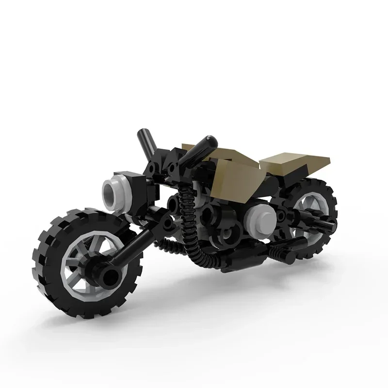 MOC fun and creative retro-style mini motorcycle building block model a perfect assembly toy for adults ideal as a birthday gift