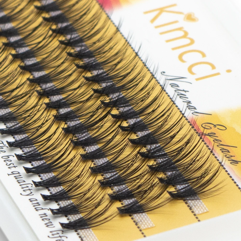 Kimcci-extensiones de pestañas de visón, extensiones de pestañas postizas de volumen ruso Natural, individuales, 20D, maquillaje, cilios, 60