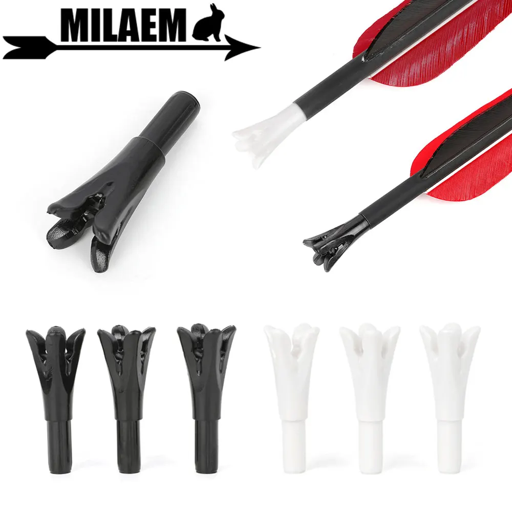 

12/24pcs Arrow Nock Archery Plastic Nock for ID 6.2mm OD7.6mm Arrow Shaft Bow Shooting Hunting Target Aim Accessories