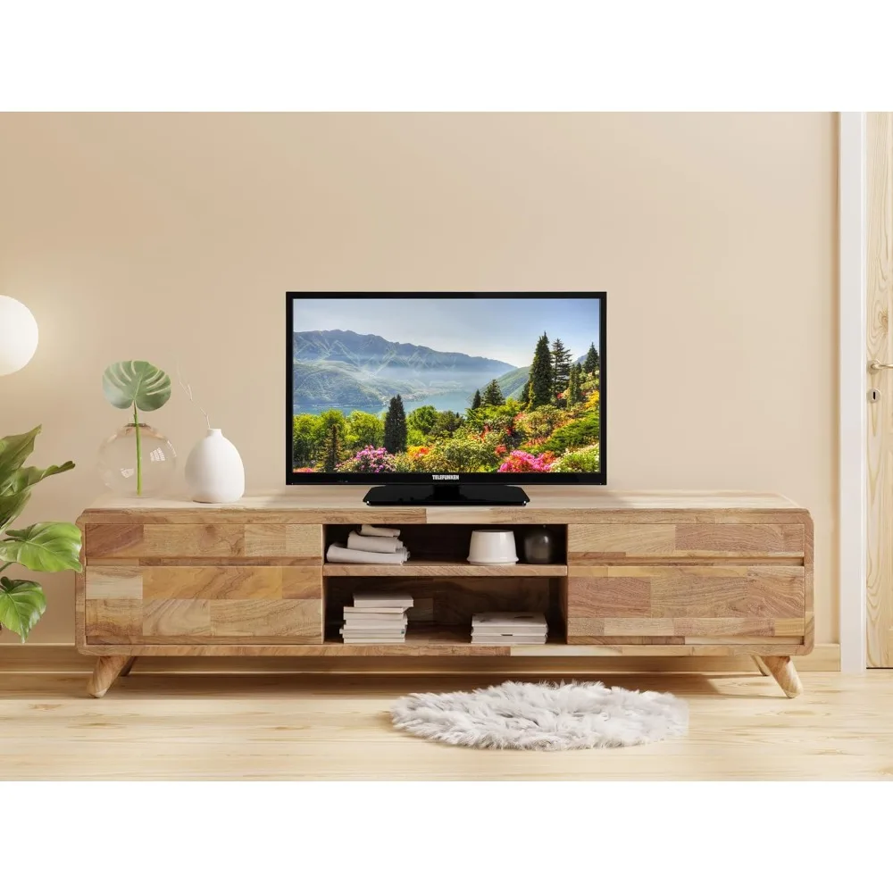تلفزيون ذكي TELEFUNKEN مقاس 24 بوصة عالي الدقة جاهز TE24553B45V2DZ، تلفزيون LED مقاس 24 بوصة مع Alexa مدمج