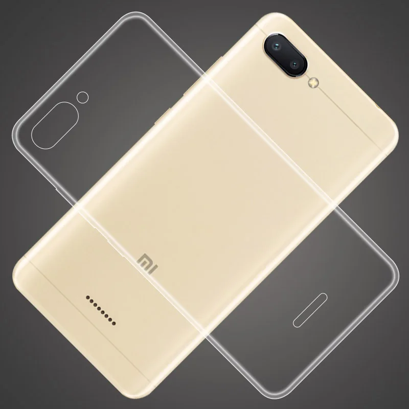 RICESTATE-Coque en silicone souple pour Xiaomi Redmi 6, 5.45 pouces, étui arrière transparent en TPU
