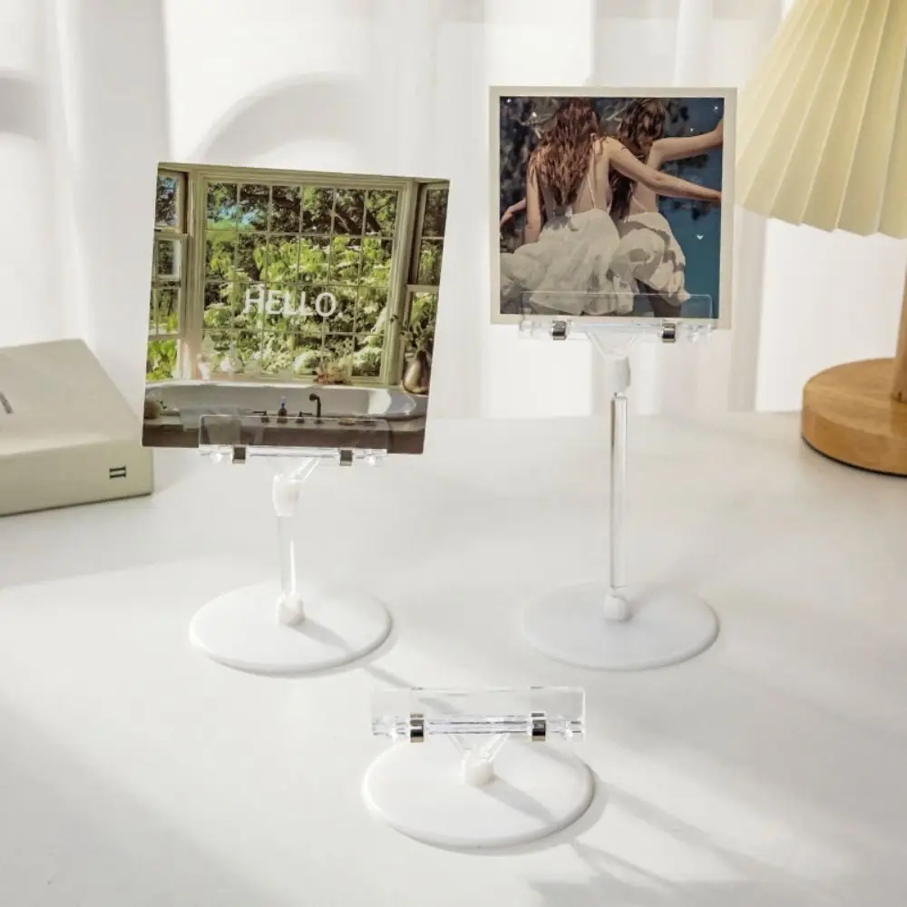Multifunctional Adjustable Photo Clip Holder Multi-size Transparent Desktop Message Holder POP Card Stand Supermarket