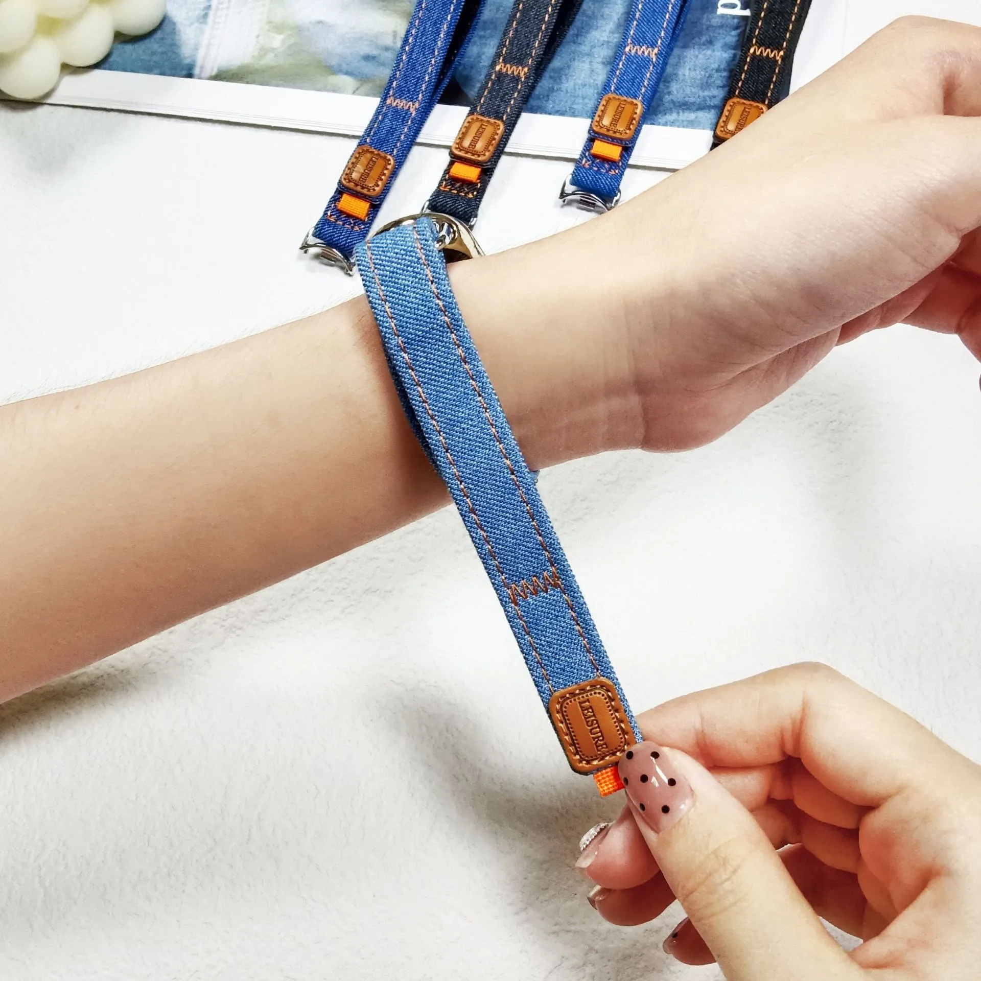 جديد لينة الدنيم حزام ل Xiaomi الفرقة 10/9/8 المرأة ساعة ذكية الرياضة مريحة معصمه سوار Mi الفرقة 10-9-8 استبدال الفرقة