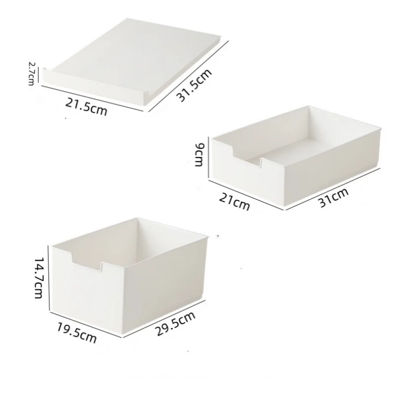 1Pc/No-Drill Pull-Out Storage Basket, Built-In Sliding Storage Box for Cabinets, Kitchen Countertop Snack Storage Box