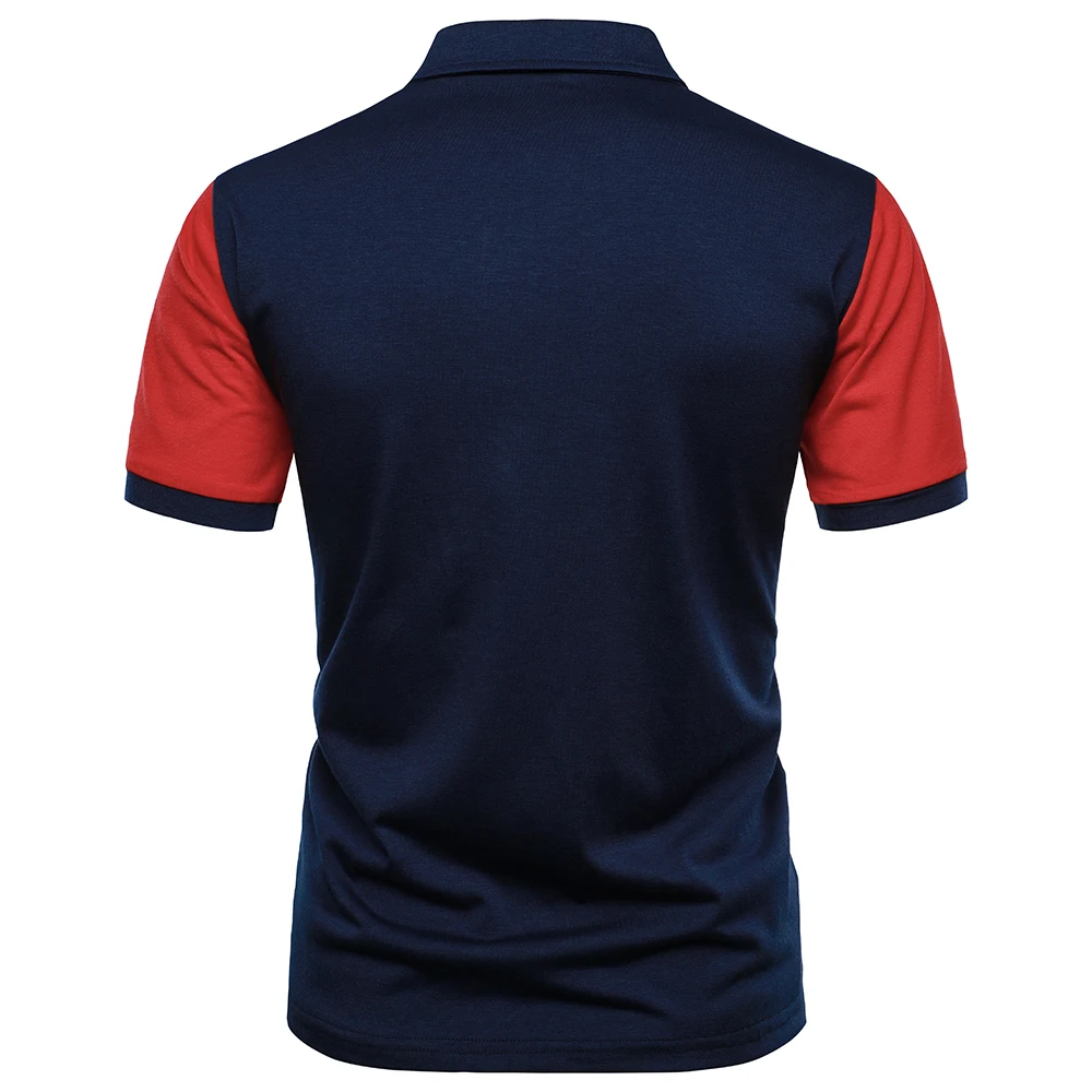 Polo de manga corta para hombre, camisa con bordado de colores a juego, estilo informal de negocios, tenis, Dailywear