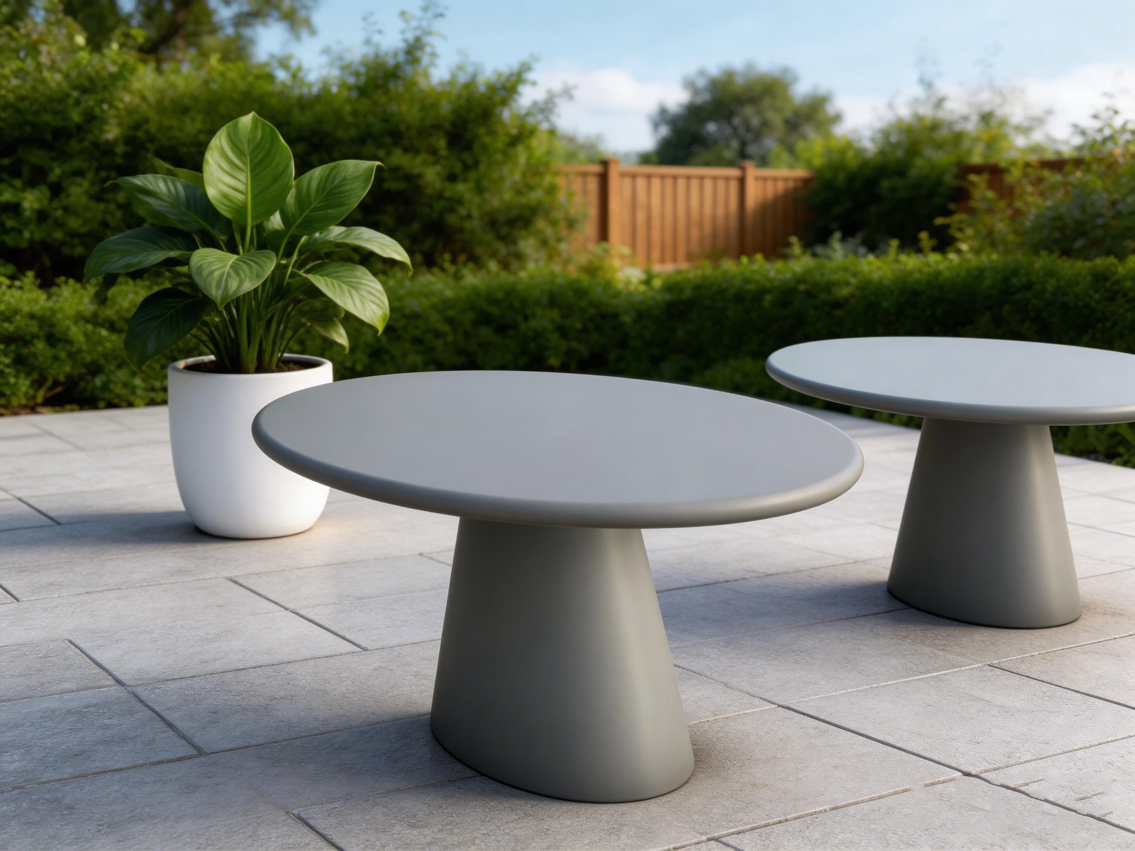 Italian Design Modern Living Room Furniture Light Luxury Grey Cement Paint Base Coffee Table Concrete Finish KKL Model