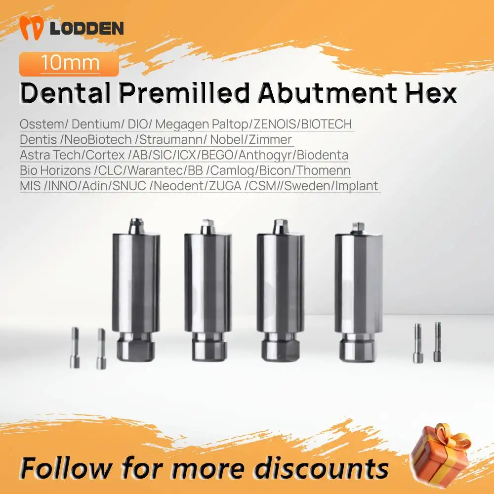 

Стоматологическая готовая шестигранная аббаттура 10 мм для Osstem Dentium DIO Megagen сертифицированный цирконий CAD/CAM титановые аксессуары