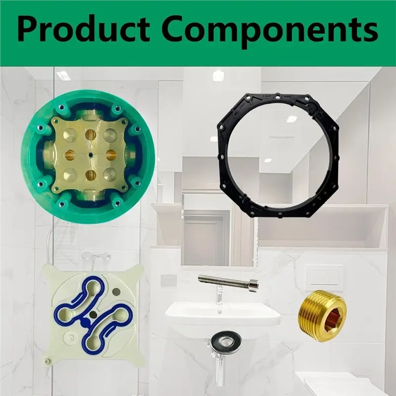 ABFU-For 01850181 Replacement Shower Rough-In Valve, Volume Control& Pressure Balance Trim For Hansgrohe Diverter Valve