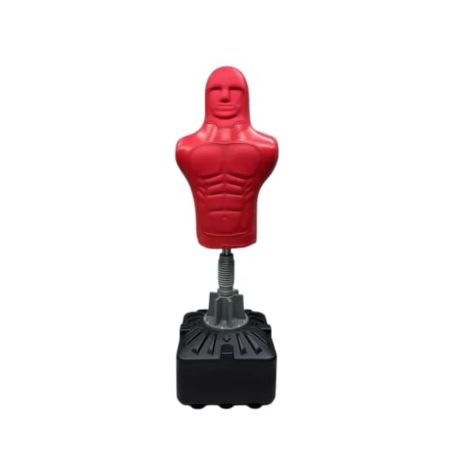 Free Standing Human Punching Dummy Bag for Home Training, PVC Material, Black, Fillable with Water or Sand