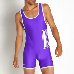 New CB13 Men's Zipper Singlet Body Suit RightTrack Skinsuit One-Piece Sleeveless SexyMan Fun Clothing