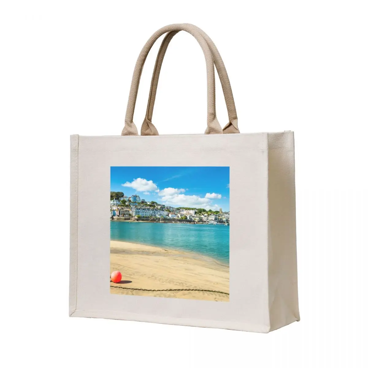

Salcombe harbour from the beach at East Portlemouth Tote Bag handbag tote bag men Canvas stote bag Shopping bags