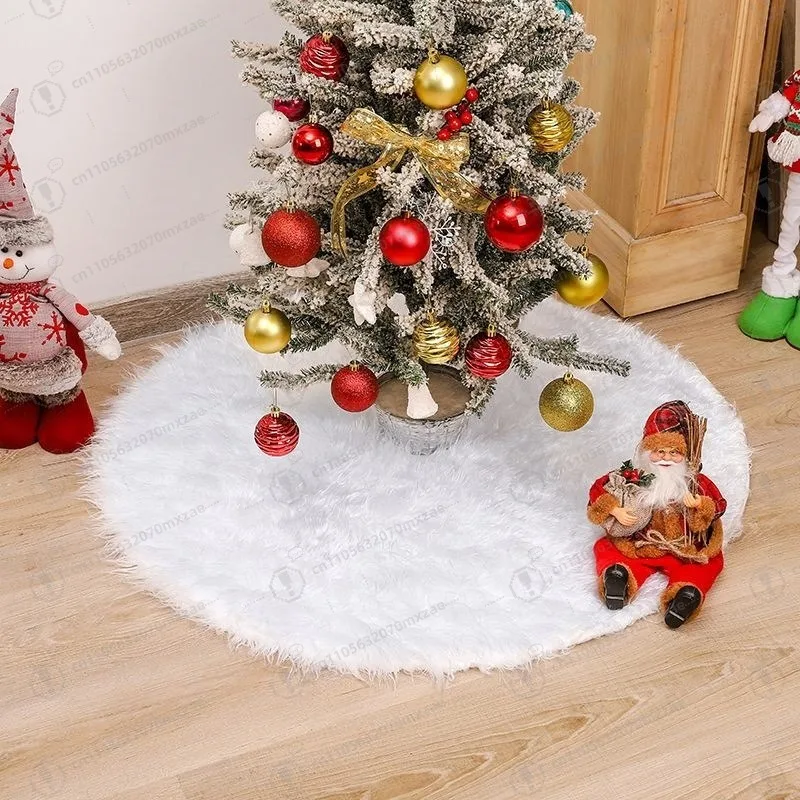 

Christmas must-have plush tree skirt 90/120cm Christmas tree base non-slip decorative skirt