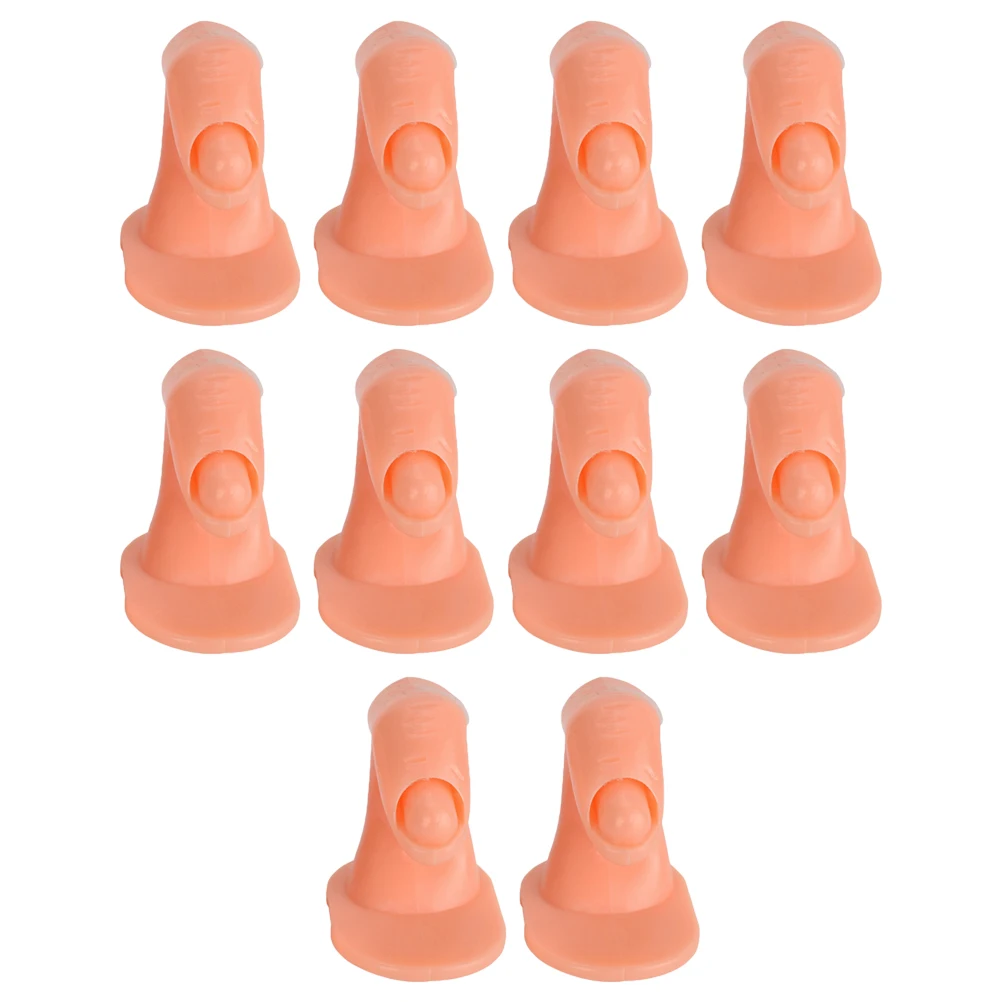 

10 Pcs Manicure Practice Fingers Art Practice Fingers Manicure Training Hand Simulated Acrylic Gel Design Beginner Salon