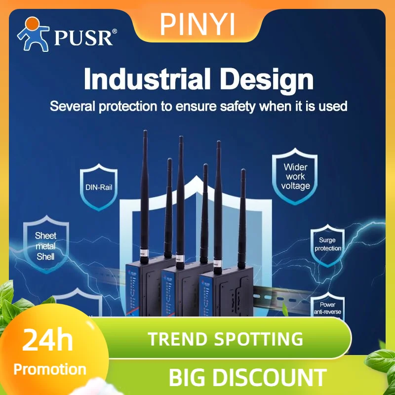 تعزيز Pusr Emea & Apac الصناعية 4g Lte 2g 3g واي فاي مع فتحة للبطاقات Sim دعم Openvpn 4g موزع إنترنت واي فاي في الهواء الطلق Usr-g806-e #5