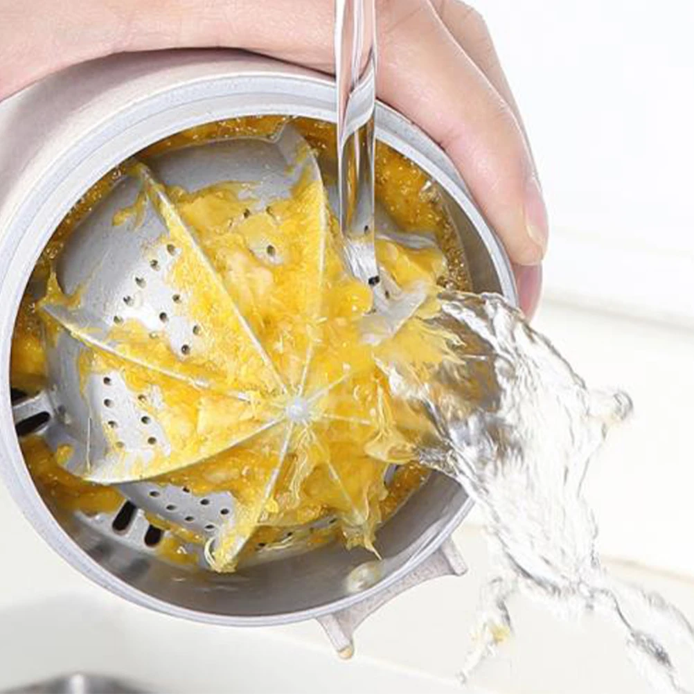 

Portable Manual Juicer Fruit Squeezer 8 Blades Pulp Holder Delicate Filter Squeezing Kitchen Gadget Hand Press Juicer