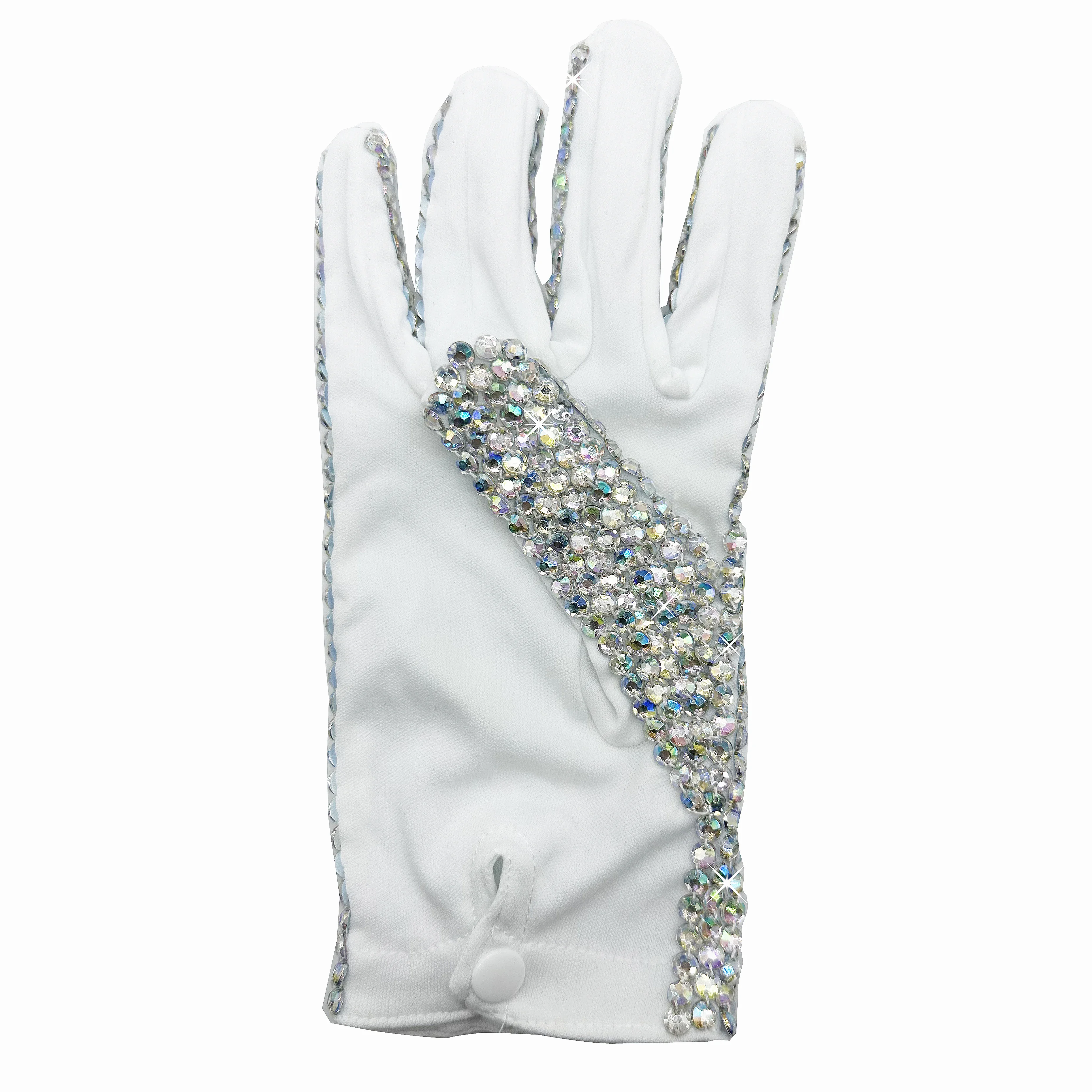 Rare Michael Laser Diamond Crystal Jackson\'s Gloves -Handmade Artware-for Collection Imitator