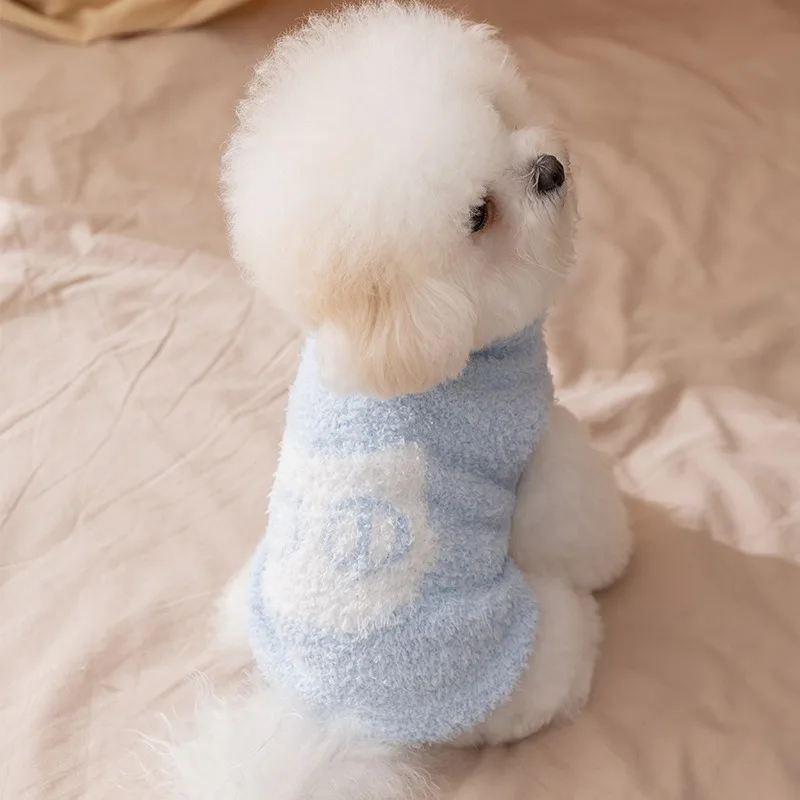 

Maltese Noble Sweater Pet Winter Clothing Small Dog Casual Knitted Sweater Teddy Sleeveless Clothes Pet Supplies