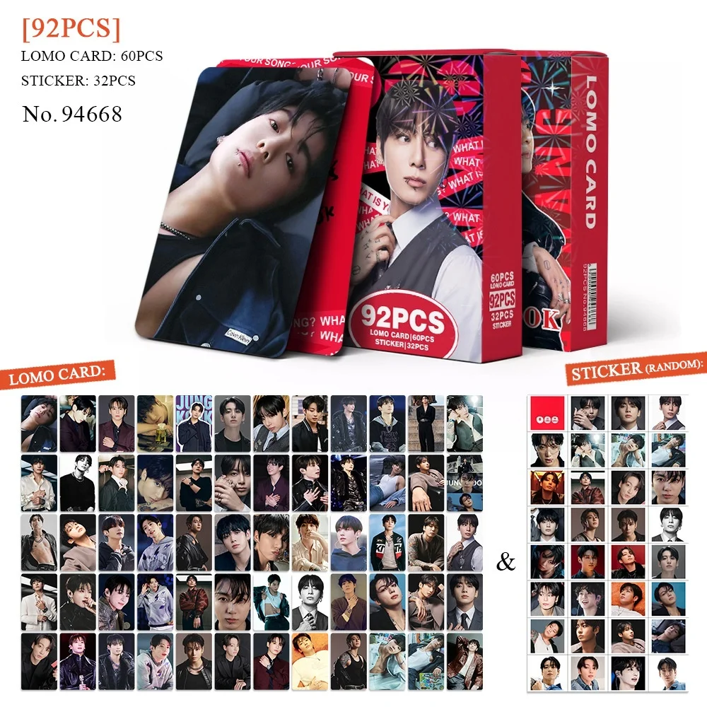 92PCS Star Mini LOMO Card Photocards Stickers HD Fans Collection Cards Decorative Stickers Present Gifts