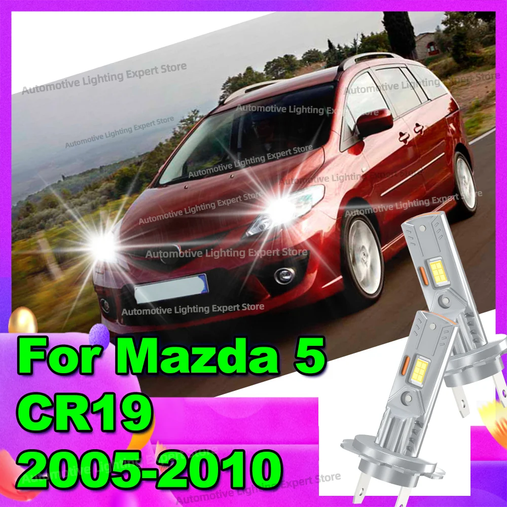 

2Pcs Led Canbus Headlights 30000LM Auto Lamp 6000K White For Mazda 5 CR19 2005 2006 2007 2008 2009 2010