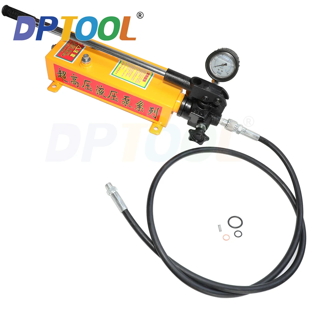 Manual Hand Operated Hydraulic Pump With Gauge