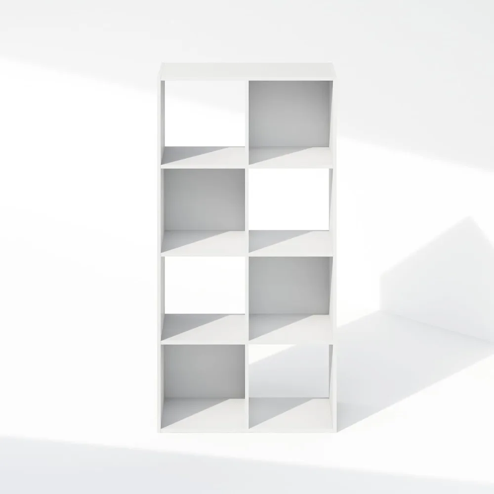 Cubic Storage Cabinet, Bookcase, Bookshelf, 8-Cube, White