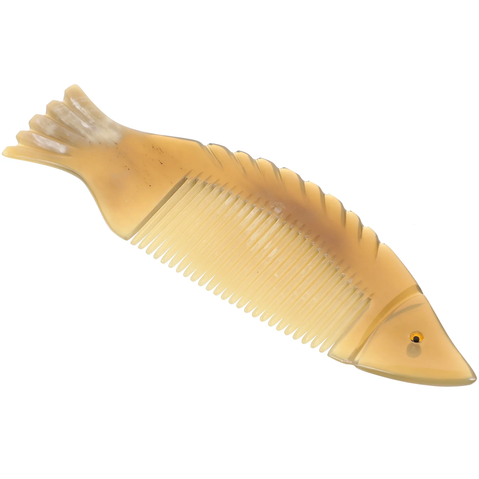 

1pc Fish-Shaped Anti-Static Hair Comb for Women Detangling Smoothing Durable Portable Horn Style Hairdressing Styling Tool Salon