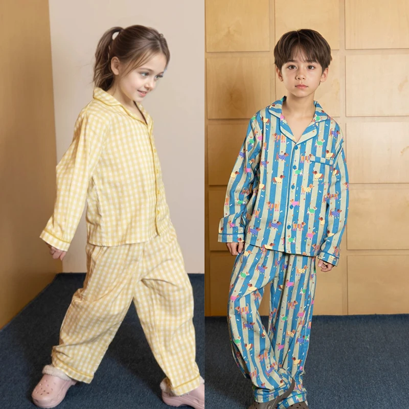 

Family Matching Pajamas Sets 2025 New Winter Boys Girls Mom Dad Cute Print Long Sleeve Tops and Pant Clothing Sets Homewear