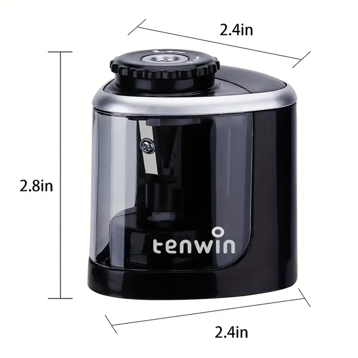Portable Pencil Sharpener Electric Automatic 6-8mm Pencil Cutter Desktop Stationery Tool For Students Kids Classroom Office Use