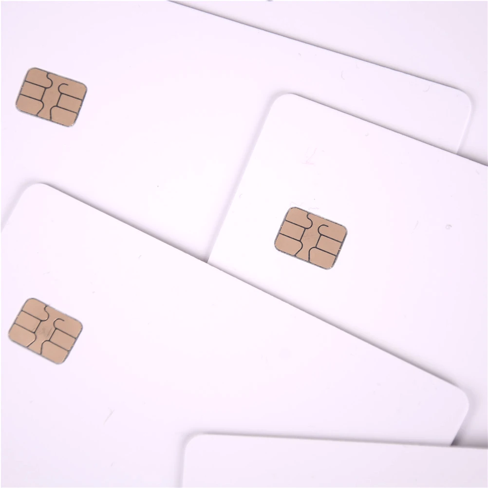 5Pc White Contact SLE4442 Chip Smart IC Blank PVC Card With SLE4442 Chip Blank Smart Card Contact IC Card Safety