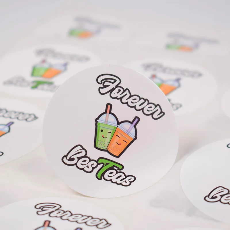 Coated paper stickers bronzing special-shaped trademark LOGO sticker customized label design printed LOGO