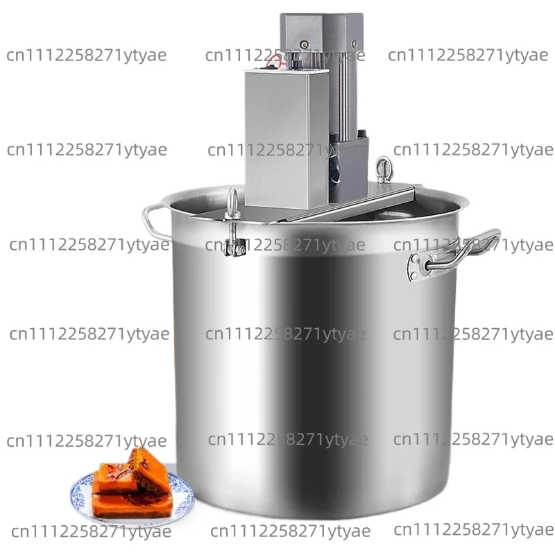 Máquina freidora comercial de 750W, pequeña, totalmente automática, con cubeta para mezclar salsas, para salsas de fritura, ingredientes para hot pot, salsa de chile y frijoles