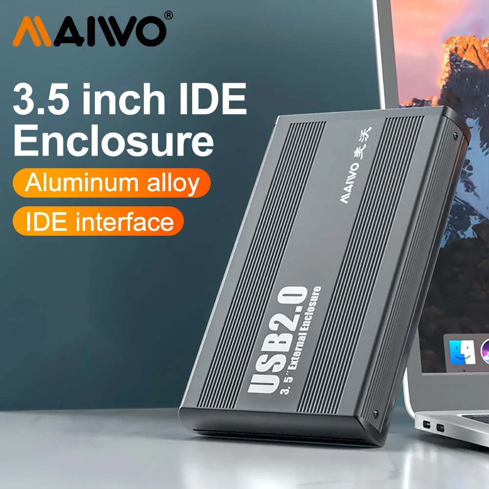 

MAIWO IDE жесткий диск с параллельным портом 3,5-дюймовый жесткий диск IDE для USB 2.0 игольчатый жесткий диск внешний блок для чтения из алюминиевого сплава