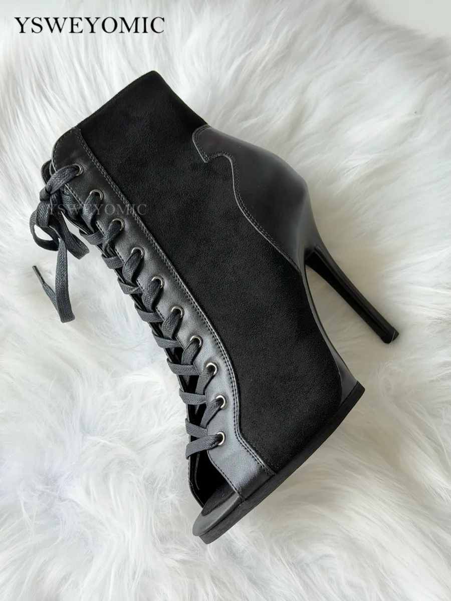 9,5 cm & 11 cm Plateau-Tanzschuhe auf Lager, PU-Leder, stabile lateinamerikanische Tanzschuhe, Gummisohle, für drinnen und draußen geeignet. – Detail 35